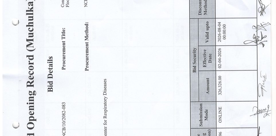Bid Opening Record (Muchulka)