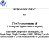 Invitation for Bids No.: GPKNCRD/GOODS/NCB/8/2083-084 The Procurement of [Cleaning and hygiene Items at hospitals]