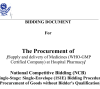 Invitation for Bids No.: GPKNCRD/GOODS/NCB/9/2083-084 The Procurement of [Supply and delivery of Medicines (WHO-GMP Certified Company) at Hospital Pharmacy]